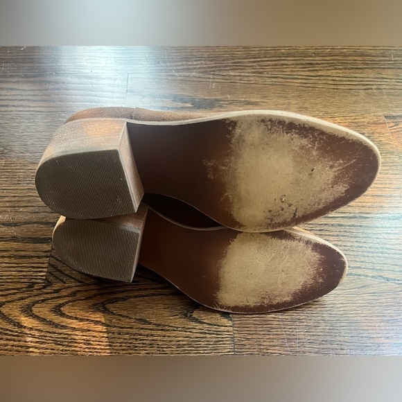 BP.  Shoes Women's Size 8M Ankle Boots Flappy Top Suede Leather Upper Bootie Tan - Picture 9 of 9